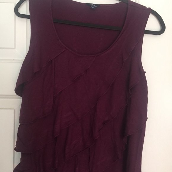 Purple Ruffle Tank Top - Picture 3 of 3